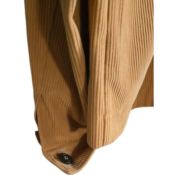 Avec Les Filles Boxy Corduroy Shacket Women's Large Caramel Button Front - Picture 5 of 6